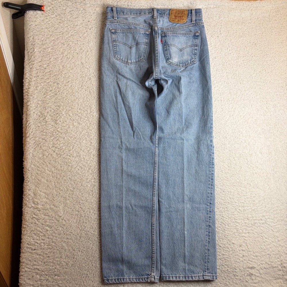 Vintage Levis 501 Light Wash Jeans Made in USA 1991 Men 33x34 (32x32) Button Fly